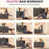 12pcs Pilates Bar Kit with 4 Resistance Bands (160LBS) for Home Gym, Yoga, Squats, And Full Body Shaping - Workout for Legs, Glutes, Waist, And Arms