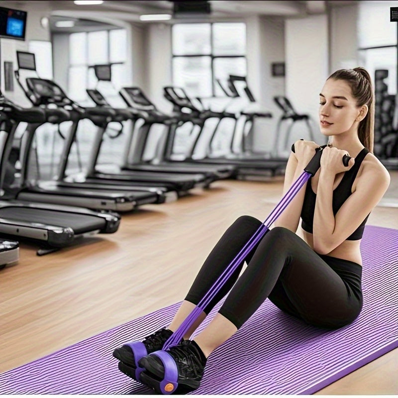 Upgraded High-Tension Resistance Band Six-Tube - Ergonomic Design, Durable Purple Resistance Bands, Suitable for Home Gym, Cardio Exercise, and Strength Training, Exercise Accessory, Fashionable Sports Equipment, Comfortable