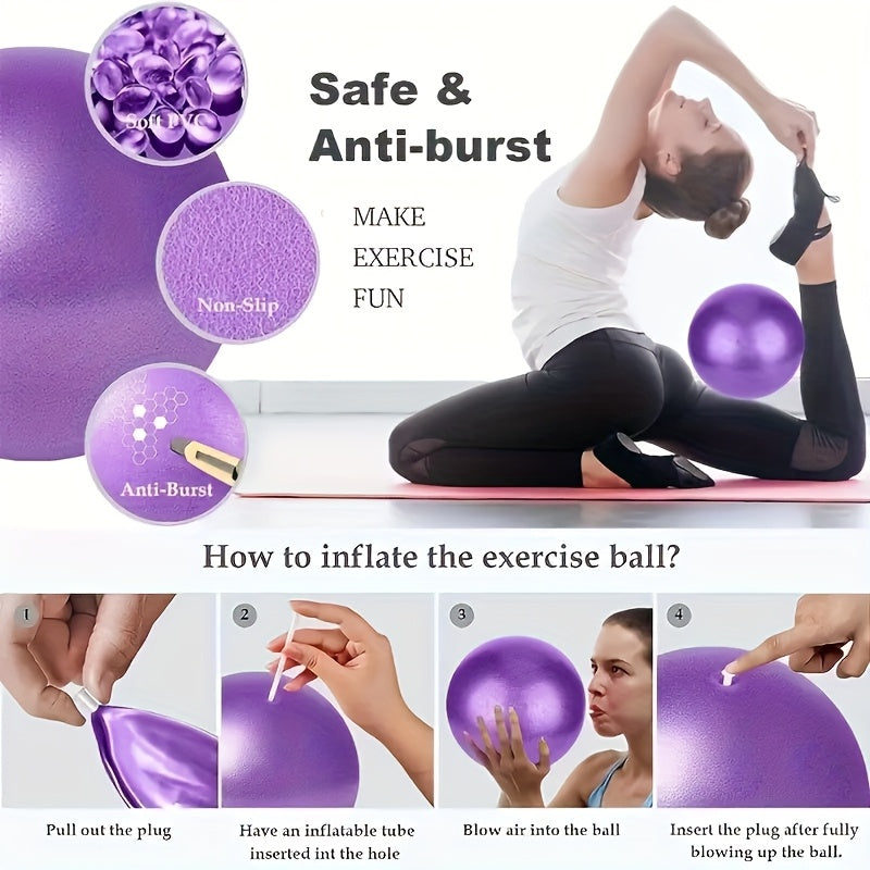 [8pcs Premium Yoga Set] 7pcs Premium Non-Slip Yoga Pilates Set | Exercise Rings for Flexibility And Strength Training, Home Fitness Equipment for Toning