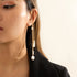 Ingemark Long Tassel Geometric Imitation Pearl Chain Clip Earrings No Pierced Ear Cuff Cartilage Elegant Female Women Jewelry