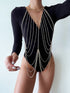 Multilayer Women Body Chain Harness Female Chest Chain Shiny Sexy Accessories Fashion Waist Jewelry Body Decoration