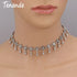 Tenande Vintage Clavicle Chain Necklaces Flowers Tassel Necklaces for Women Bohemian Jewelry Gifts