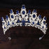 Gold Color Champagne Royal Queen Rhinestone Wedding Crown for Women Crystal Banquet Tiara Party Costume Hair Jewelry Accessories