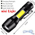 High Power LED Flashlights With Display Screen Zoom Tactical Torch Portable Rechargeable Lamp with Emergency Side Light Lantern