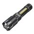 High Power LED Flashlights With Display Screen Zoom Tactical Torch Portable Rechargeable Lamp with Emergency Side Light Lantern