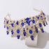 Gold Color Champagne Royal Queen Rhinestone Wedding Crown for Women Crystal Banquet Tiara Party Costume Hair Jewelry Accessories