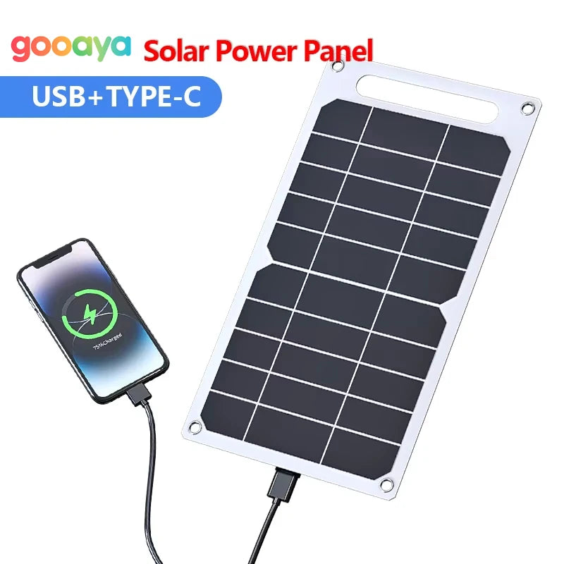 Solar Panel 30W USB Type-C Waterproof Outdoor Hiking Camping Portable ...