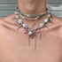 2024 New Vintage Necklace Double-Deck Pearl Tiger-Eye Luxury Court Style Unisex Choker for Women Men Couple Jewelry