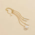 Ingemark Long Tassel Geometric Imitation Pearl Chain Clip Earrings No Pierced Ear Cuff Cartilage Elegant Female Women Jewelry