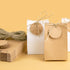 10/20/30pcs Retro Kraft Paper DIY Gift Bag White Brown Cookie Wedding Favor Candy Box Food Packaging Bag With Rope Birthday Deco