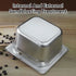 Large Capacity Coffee Knock Box Stainless Steel Coffee Shop Espresso Dump Bin Anti-slip Grind Waste Bin Coffee Grounds Bucket