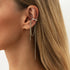 Korean Temperament Imitation Pearl Metal Chain Long Tassel C - Shaped No Ear Holes Earbone Clip for Women Clip Earrings Jewelry