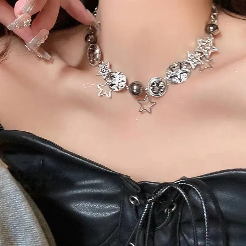 2024 New Vintage Necklace Double-Deck Pearl Tiger-Eye Luxury Court Style Unisex Choker for Women Men Couple Jewelry