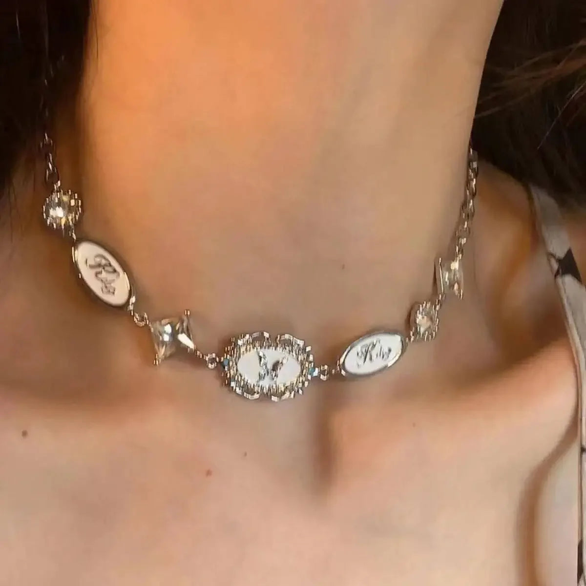 2024 New Vintage Necklace Double-Deck Pearl Tiger-Eye Luxury Court Style Unisex Choker for Women Men Couple Jewelry