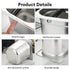 Large Capacity Coffee Knock Box Stainless Steel Coffee Shop Espresso Dump Bin Anti-slip Grind Waste Bin Coffee Grounds Bucket