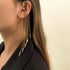 Ingemark Long Tassel Geometric Imitation Pearl Chain Clip Earrings No Pierced Ear Cuff Cartilage Elegant Female Women Jewelry