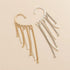Ingemark Long Tassel Geometric Imitation Pearl Chain Clip Earrings No Pierced Ear Cuff Cartilage Elegant Female Women Jewelry