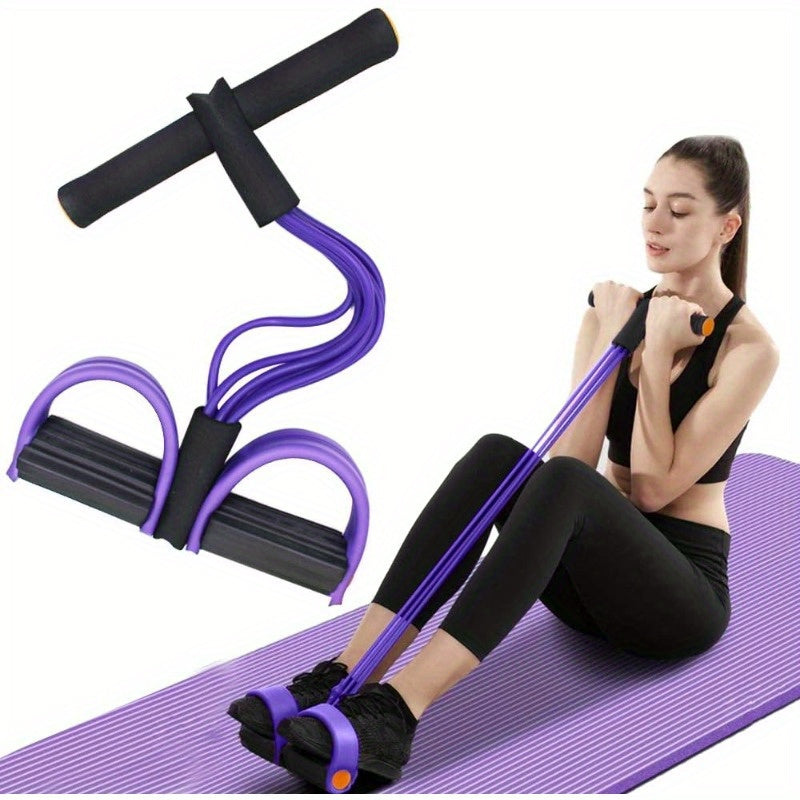Upgraded High-Tension Resistance Band Six-Tube - Ergonomic Design, Durable Purple Resistance Bands, Suitable for Home Gym, Cardio Exercise, and Strength Training, Exercise Accessory, Fashionable Sports Equipment, Comfortable