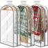 Garment Bags Designed for Hanging Apparel, Closet Storage Solutions for Coats, Jackets, And Shirts - Sturdy Plastic Wardrobe Protectors Featuring a Zipper Closure, Clothing Storage Options | Decorative Garment Bag | Robust Pl