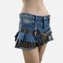 upcycled reworked Y2k mini pleated denim skirt
