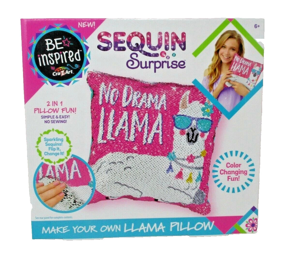 Cra-Z-Art Be Inspired Sequin Surprise Make Your Own Llama Pillow