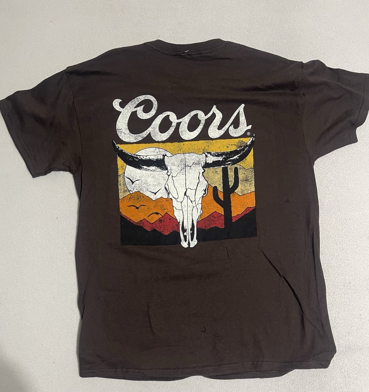 Coors Banquet Brown Graphic T-Shirt Size L