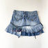 Y2k mini pleated denim skirt upcycled reworked