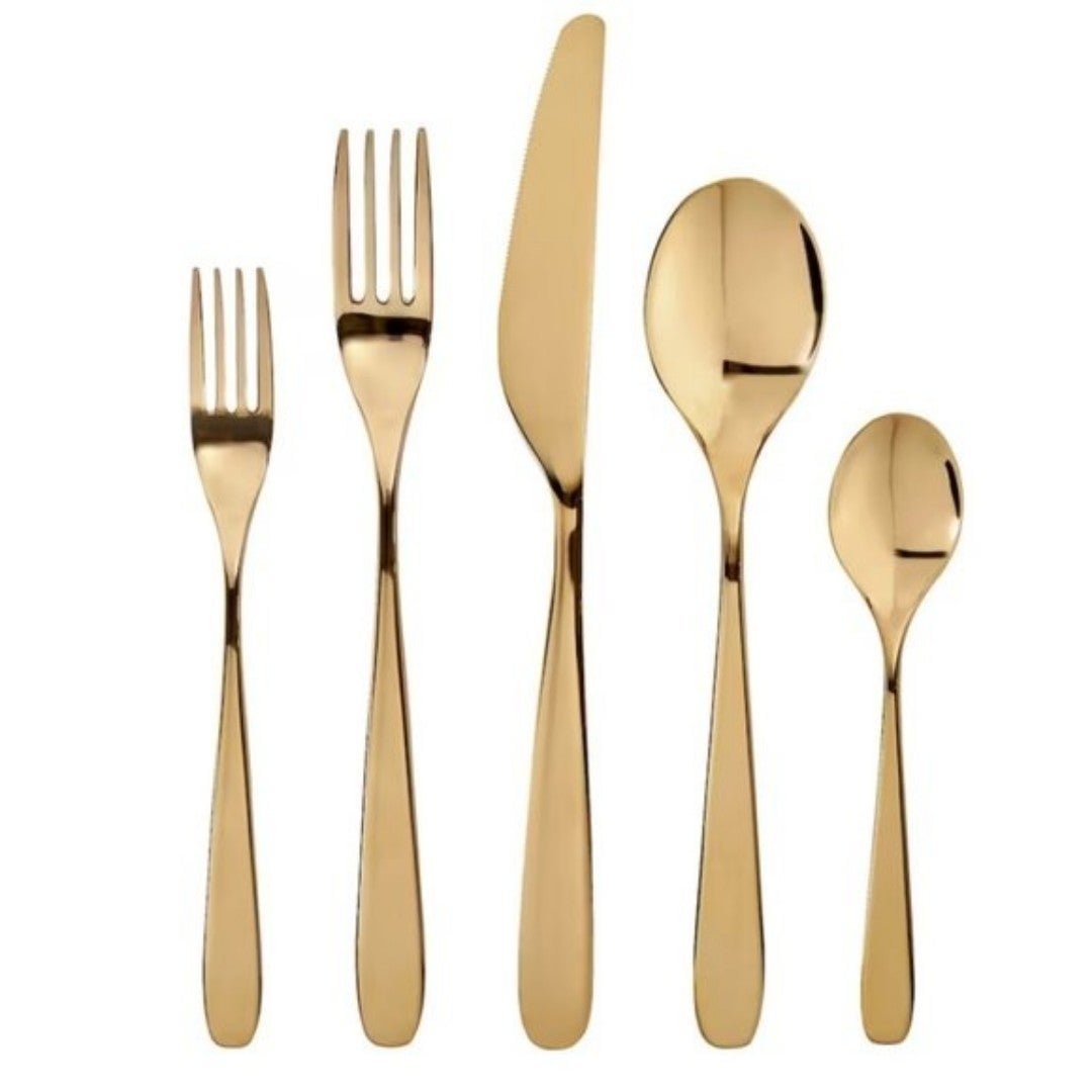 Ikea TILLAGD 20-piece flatware set, brass color