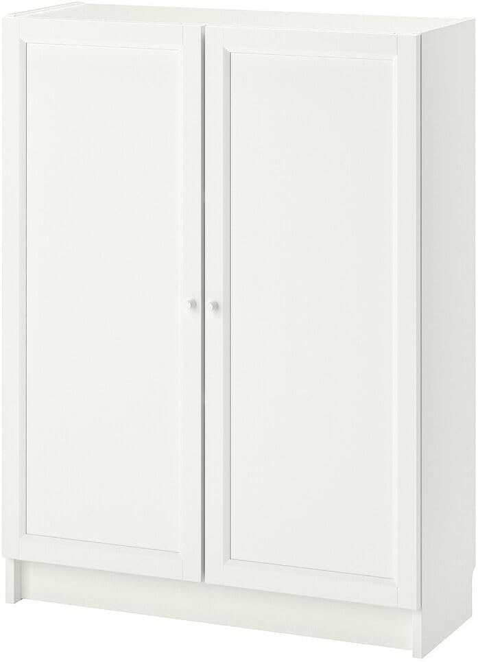 BILLY/OXBERG Bookcase, Living Room Cabinet with Doors 31 1/2x11 3/4x41 3/4 "White, Storage Furniture