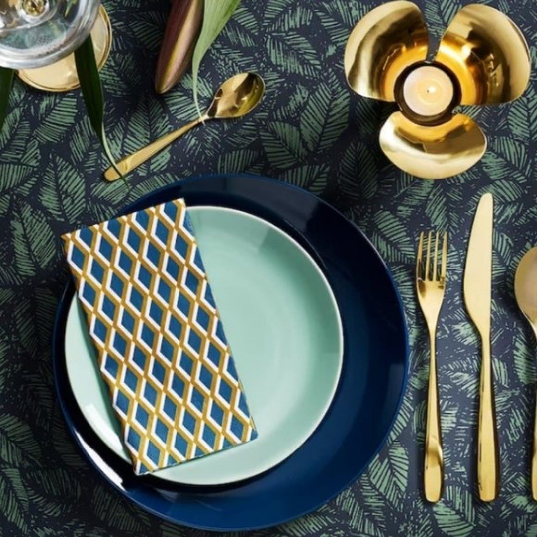 Ikea TILLAGD 20-piece flatware set, brass color