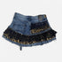 mini pleated denim skirt. tag size 30