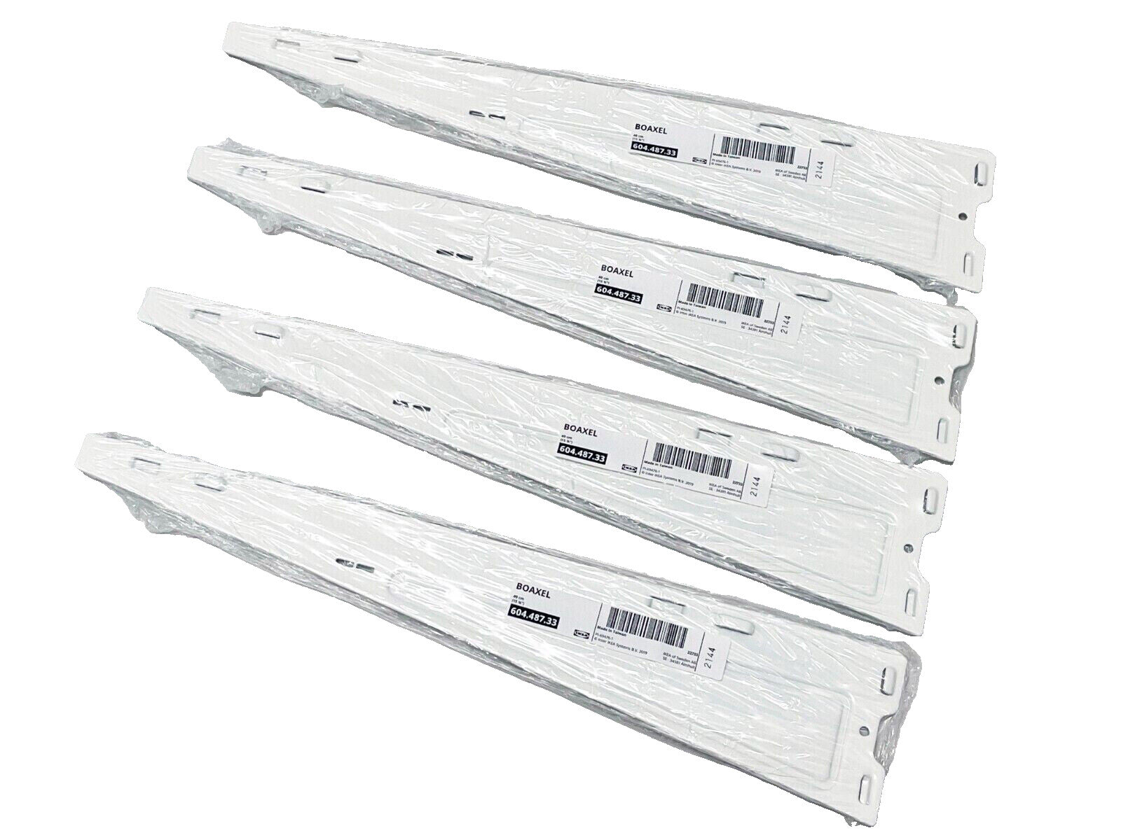 SET OF 4 - Ikea BOAXEL Bracket for Shelf, White 15 3/4 "- NEW