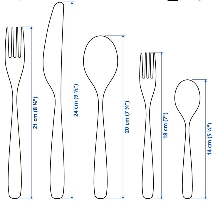 IKEA TILLAGD 20-Piece Flatware Set Black color 403.608.30 New in Box