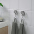 Zinc-Plated Steel Hook with Suction Cup, Stainless Steel, Wall-Mounted, Modern, Glass and Tile Compatible, Bathroom Storage