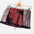 Y2K cheetah leopard mini skirt with sequins and lace upcycled