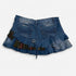 upcycled reworked Y2k mini pleated denim skirt