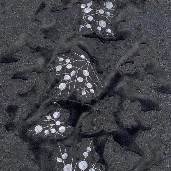 Save the queen mixed media black skirt size S