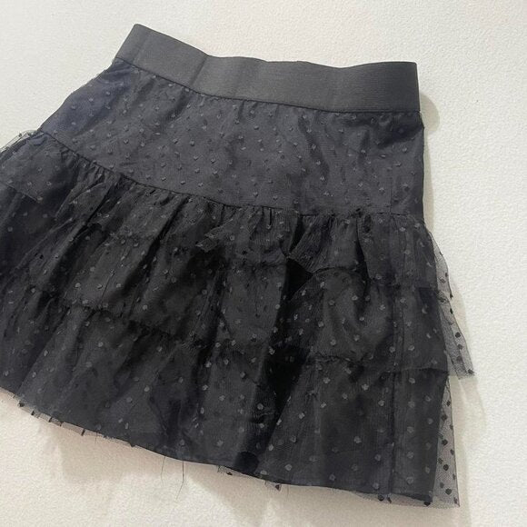 Black tiered ruffle skirt size 4 Cynthia Steffe