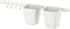 SUNNERSTA Container, white, Set of 4 with Rail Hanger